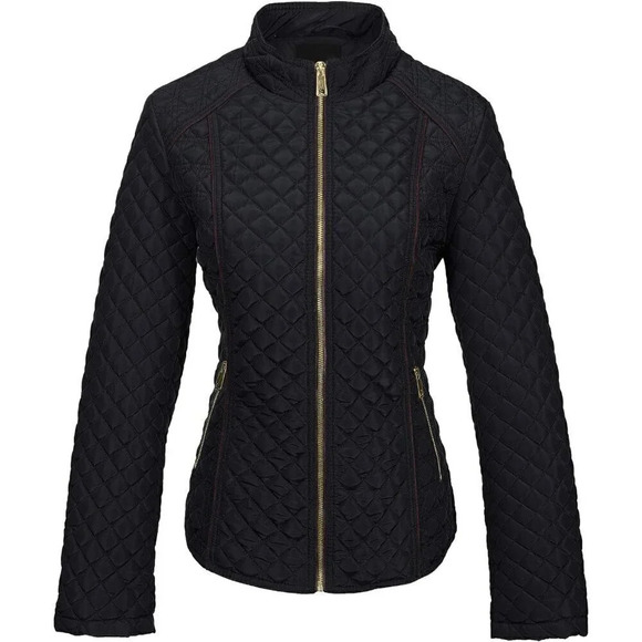 ❤️Women's Stand  Collar Lightweight Gilet Quilted Puffer Padded Zip Coat - Black - Picture 2 of 6